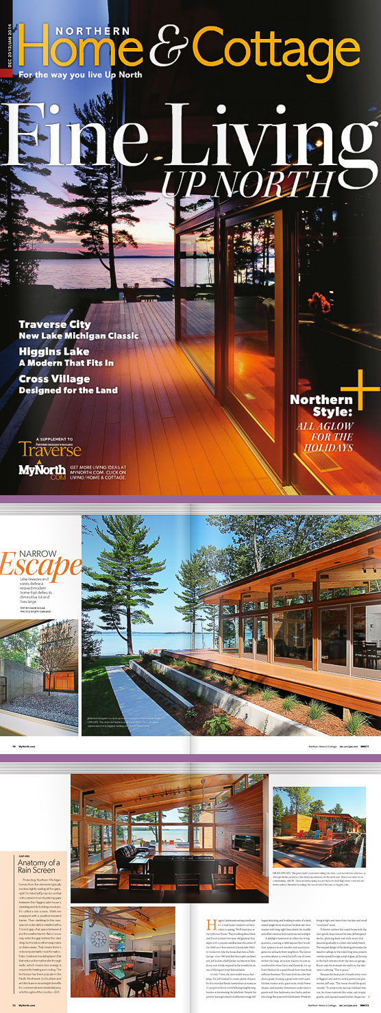 Northern Home & Cottage Magazine - Higgins Lake, Michigan, Jeff Jordan Architects