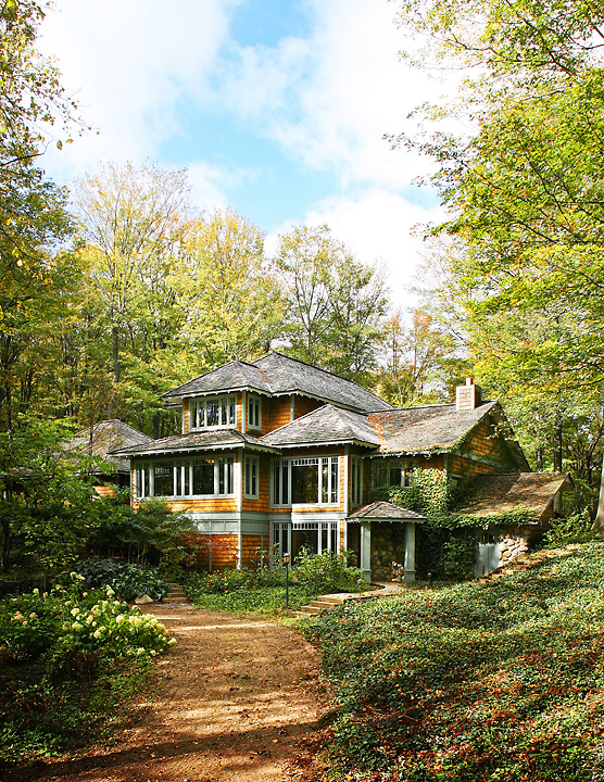 Jeff Garland Architectural Photography: Residence photographed for Andre Poineau Woodworkers - East Jordan, Michigan